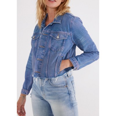 Women's Lennox Sunset Cliff Cropped Denim Jacket - ETICA