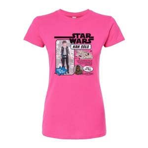 Women's - Star Wars - Han Solo Action Figure Fitted Graphic T-Shirt - 1 of 2