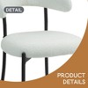 Leovsnove Modern Boucle Island Chairs Bar Chair Set of 2, Counter Height Bar Stools with Curved Backrest, Teddy Fabric, Adjustable Footpads - 4 of 4