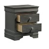 Blaze Modern Style 2-Drawer Night stand Made with Wood in Metallic Gray same as G150108708 (NJ inventory) - 3 of 4