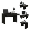 Anybear Black Computer Desk with Two Drawers Writing - 3 of 4