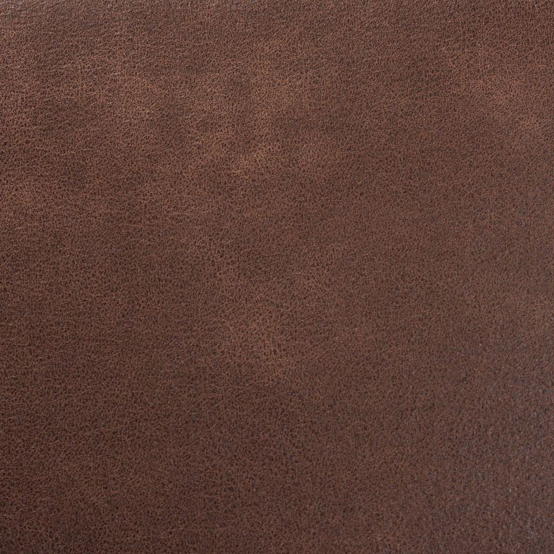 Sigrid Faux Leather Upholstered Wood Ottoman Dark Brown/Antique Oak - Baxton Studio, 5 of 8