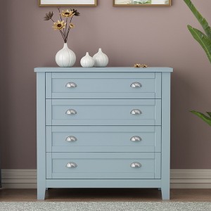 NicBex Autique Modern Dressers,Retro Shell Handles Design,Chest of Drawers for Bedroom,Dining Room,Kitchen Corridor,Blue/Black - 1 of 4