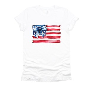 Simply Sage Market USA Flag Coquette Short Sleeve Tee - 1 of 4