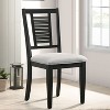 Simple Relax Set of 2 Upholstered Dining Side Chairs with Louvered Back - 2 of 4