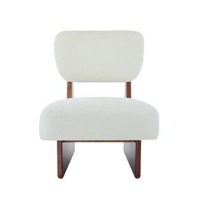 Ridstar Modern Lounge Chair with Polyester Upholstery For Living Room, Bedroom & Office-White - 1 of 4