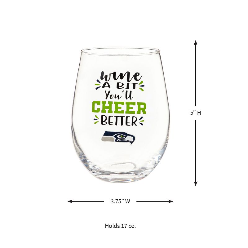 Evergreen Seattle Seahawks, 17oz Boxed Stemless Wine, 2 of 6