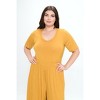 WEST K Women's Jana Plus Size Short Sleeve Knit Jumpsuit - 3 of 3