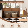 YOOCOZZ 55" Rustic Wooden Console Table with Drawers and Shelf - 4 of 4