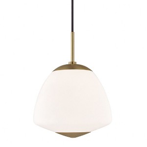 Mitzi Jane 1 - Light Pendant in  Aged Brass Opal Matte Glass Shade  Shade - 1 of 1