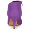 Allegra K Women's Pointed Toe Kitten Heel Cut-out Ankle Boots - 3 of 4