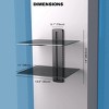 Promounts Tempered Glass Floating Double Wall Shelf, Holds Up to 35 lbs - 2 of 4