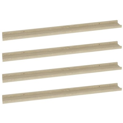 vidaXL Wall Shelves 4 pcs Sonoma Oak 39.4"x3.5"x1.2"