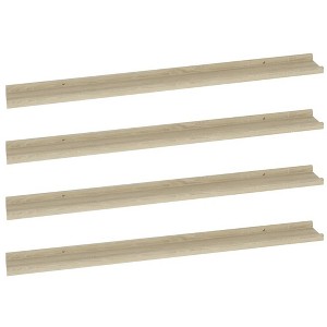 vidaXL Wall Shelves 4 pcs Sonoma Oak 39.4"x3.5"x1.2" - 1 of 4