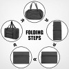 MaseiKar Small Duffle Bag for Travel, Personal Item Travel Bag Foldable Travel Tote Mini Gym Bag for Men Women, Black - 4 of 4