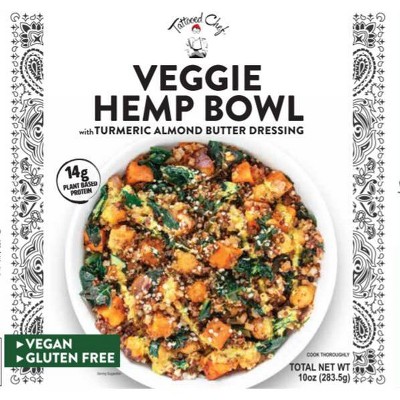 Tattooed Chef Gluten Free and Vegan Frozen Veggie Hemp Bowl - 10oz