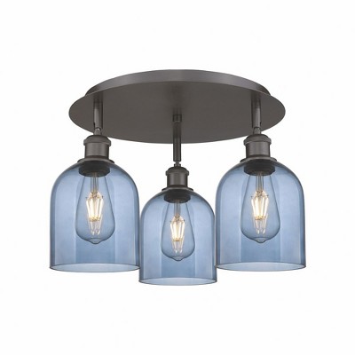 Bella - 3 Light Flush Mount In Industrial Style-10.5 Inches Tall and 17.25 Inches Wide