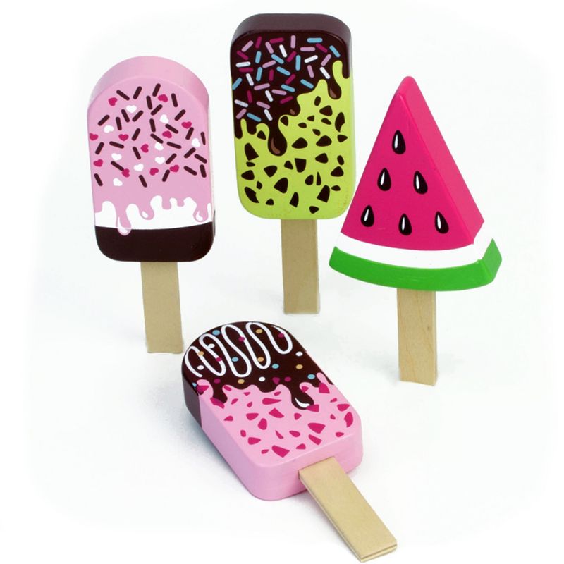 Sophia’s Assorted Wooden Ice Cream Popsicle Bars, Multicolor, 3 of 6