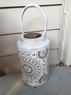 Indoor/outdoor Metal Vintage Lantern With Led Lights Silver - Alpine  Corporation : Target