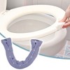 Unique Bargains Washable Reusable Bathroom Soft Warmer Toilet Seat Cover Pad Cushion Lid with Snap 1 Pcs - 2 of 4