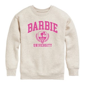 Boys' - Barbie - University Graphic Long Sleeve Fleece Sweatshirt - 1 of 4