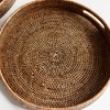 Plum & Post Burma Rattan Round Ottoman Decorative Trays Small Set of 2 - 3 of 3