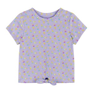 Andy & Evan  Toddler Pink Ice Cream Print Tie Front Jersey Tee - 1 of 4