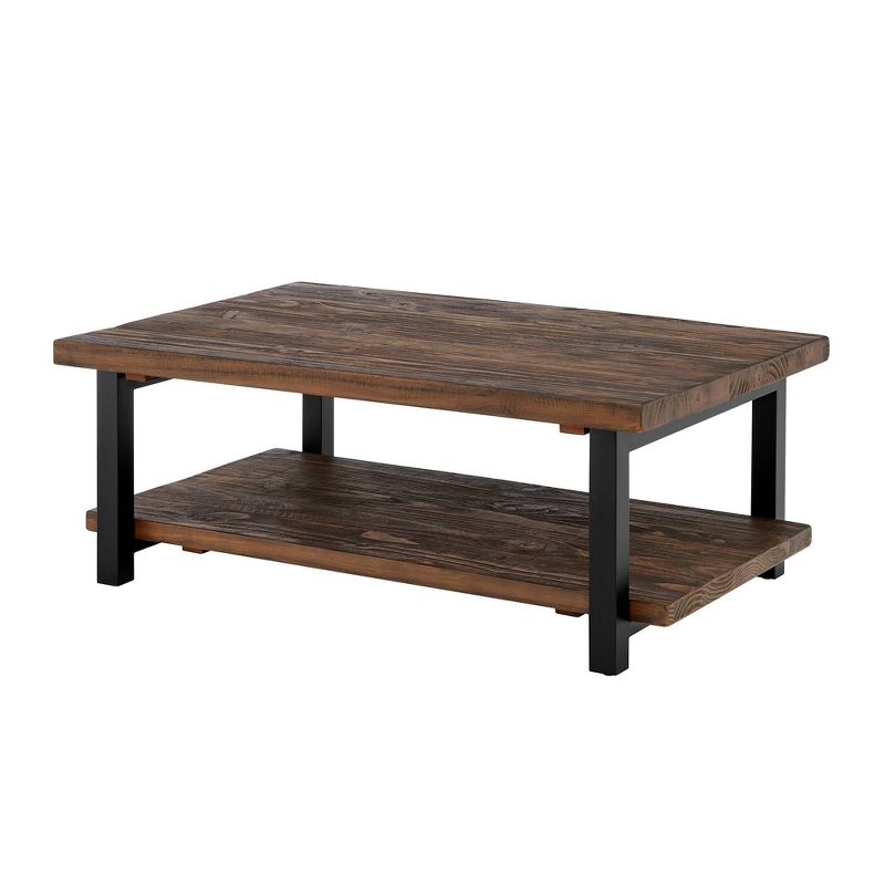 48" Pomona Wide Coffee Table Reclaimed Wood Rustic Natural - Alaterre Furniture, 1 of 10