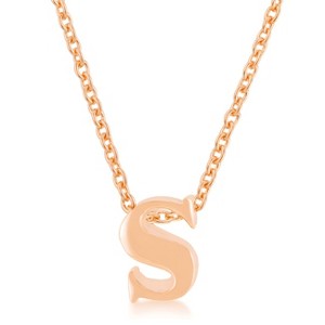 Slickblue Stylish Custom Initial Necklace for Women, 18" Link Chain+2" Ext., Rose Gold/Gold/Silver Options, b-z Options - 1 of 3
