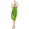 LA LEELA Women's Bikini Beachwear Sarong Coverups Swim Cover Up Summer Wraps Skirt Swimwear Beach Wrap Skirts for Women One Size Green,Bird - 3 of 4