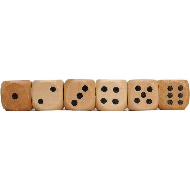 WE Games Wooden Dice with Rounded Corners - 100 Bulk Pack, 3 of 4