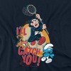 Smurfs Gargamel Azrael Ill Catch You! Adult T-Shirt Navy Large - 2 of 4