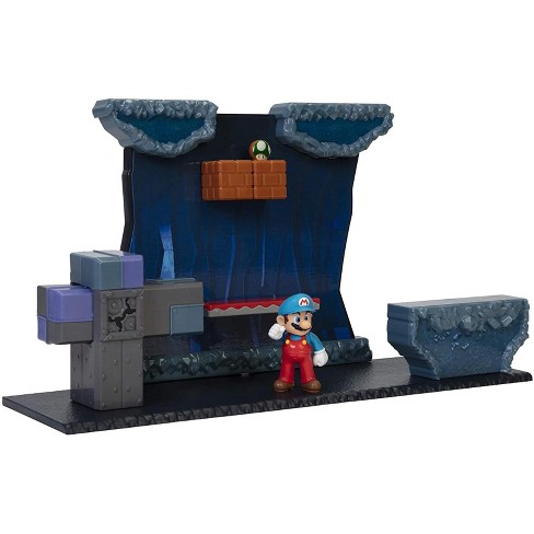 Super mario interactive deluxe dungeon clearance 14pc playset