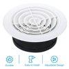 Unique Bargains ABS Plastic Adjustable Round With Screen Bathroom Air Vent Cover - 3 of 4