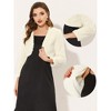 Allegra K Women's Cropped Open Front Collarless Faux Fur Jacket - 2 of 4