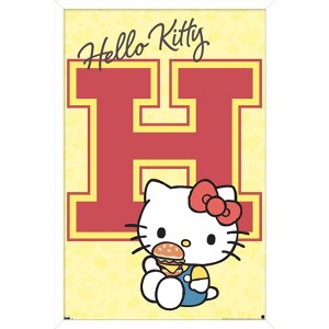 Trends International Hello Kitty and Friends: 24 College Letter - Hello Kitty Framed Wall Poster Prints - 1 of 4