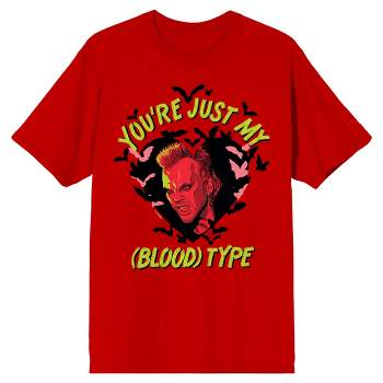 Lost Boys You're Just My (Blood) Type Crew Neck Short Sleeve Red Men's T-shirt