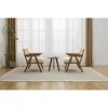 Modern Accent Chair, Comfy Living Room Chairs with Sturdy Wood Legs, Rattan Backrest - 2 of 4