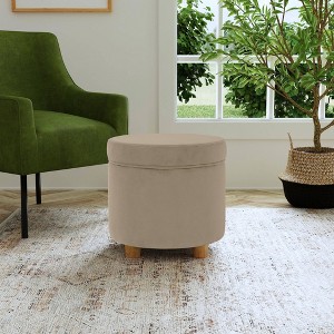 Round Storage Ottoman - Homepop - 1 of 4
