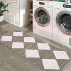 Whashable Runner Rugs for Hallway Runner Washable Kitchen Rugs Non Slip Modern Checkered Carpet Farmhouse Soft Contemporary Low Pile Carpet - 2 of 4