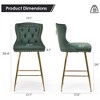 Infurnic Dining Chairs, Modern Upholstered Dining Chairs Set with Sturdy Legs, for Kitchen and Dining Room, 2PCS, Green,  17.7"*17.5"*26" - 4 of 4