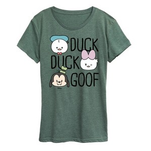 Women's - Disney - Duck Duck Goof Short Sleeve Graphic T-Shirt - 1 of 4