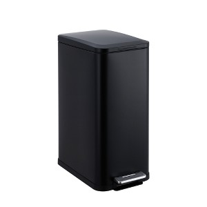13.2 Gallon/50 L Step Trash Can with Lid Soft Close, Step Pedal, Fingerprint Resistant Narrow Rectangle Garbage Can with Removable Inner Bucket - 1 of 4