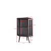 INFURNIC Decorative Storage Cabinets Corner Cabinet with Tempered Glass Door and Shelves for Living Room Bathroom, Black, 22.25"*16.54"*31.5" - 3 of 4
