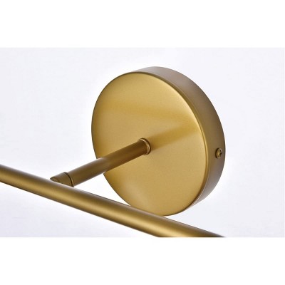 Hanson 4-Light Brass and Frosted Glass Bath Sconce