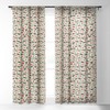 Alisa Galitsyna Dots And Flowers Single Panel Sheer Window Curtain - Society6 - image 2 of 4