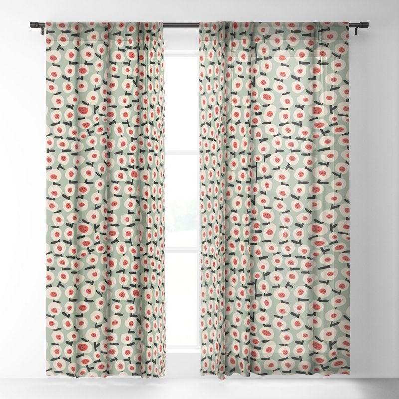 Alisa Galitsyna Dots And Flowers Single Panel Sheer Window Curtain - Society6, 2 of 7