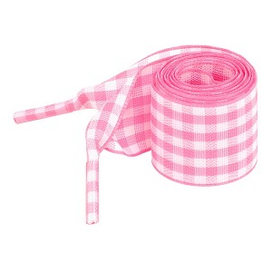 INSPIRE CHIC Wide Flat Checkered Fabric Ribbon Plaid Fantastic Shoe Laces for Sneaker Sport Shoes 2 Pairs - 1 of 4