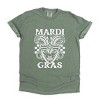 Simply Sage Market Mardi Gras Mask Distressed Garment Dyed Tee - 2 of 4