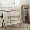 2 Pack Beige Folding Chairs With Padded Cushion and Back, Folding Chairs for Outside - 4 of 4
